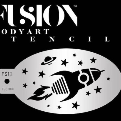 Fusion Stencils, Blast Off Spaceship & Stars (FS10)